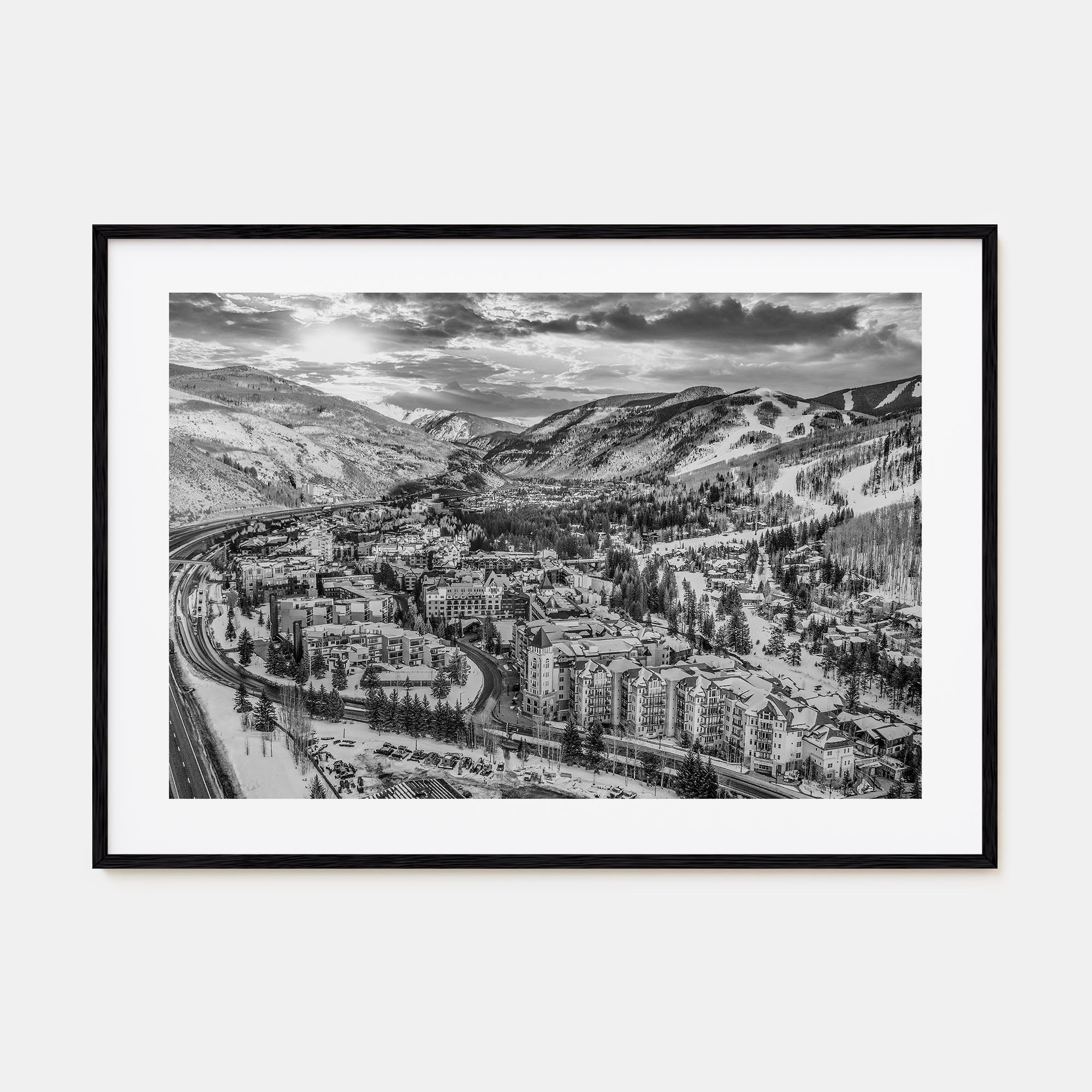 Vail Landscape B&W Poster