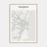 Valencia Map Portrait Poster