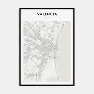 Valencia Map Portrait Poster