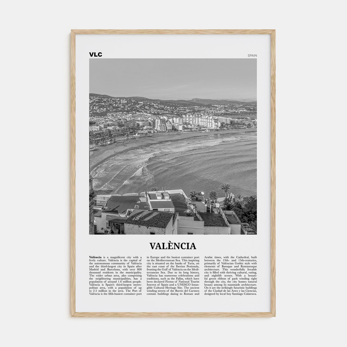 Valencia Travel B&W No 1 Poster