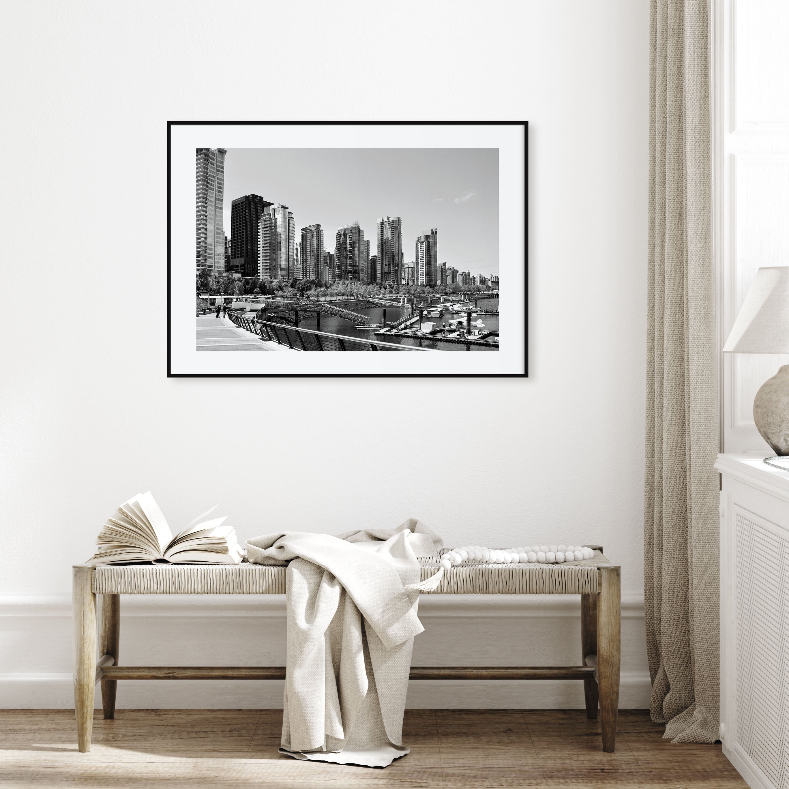Vancouver, Canada Landscape B&W Poster