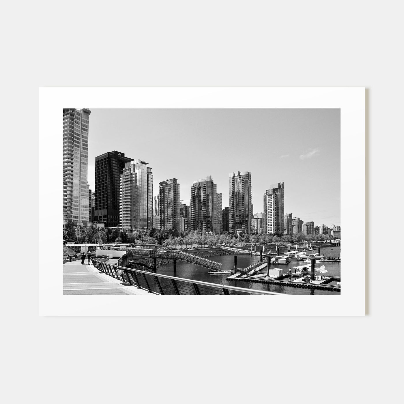Vancouver, Canada Landscape B&W Poster
