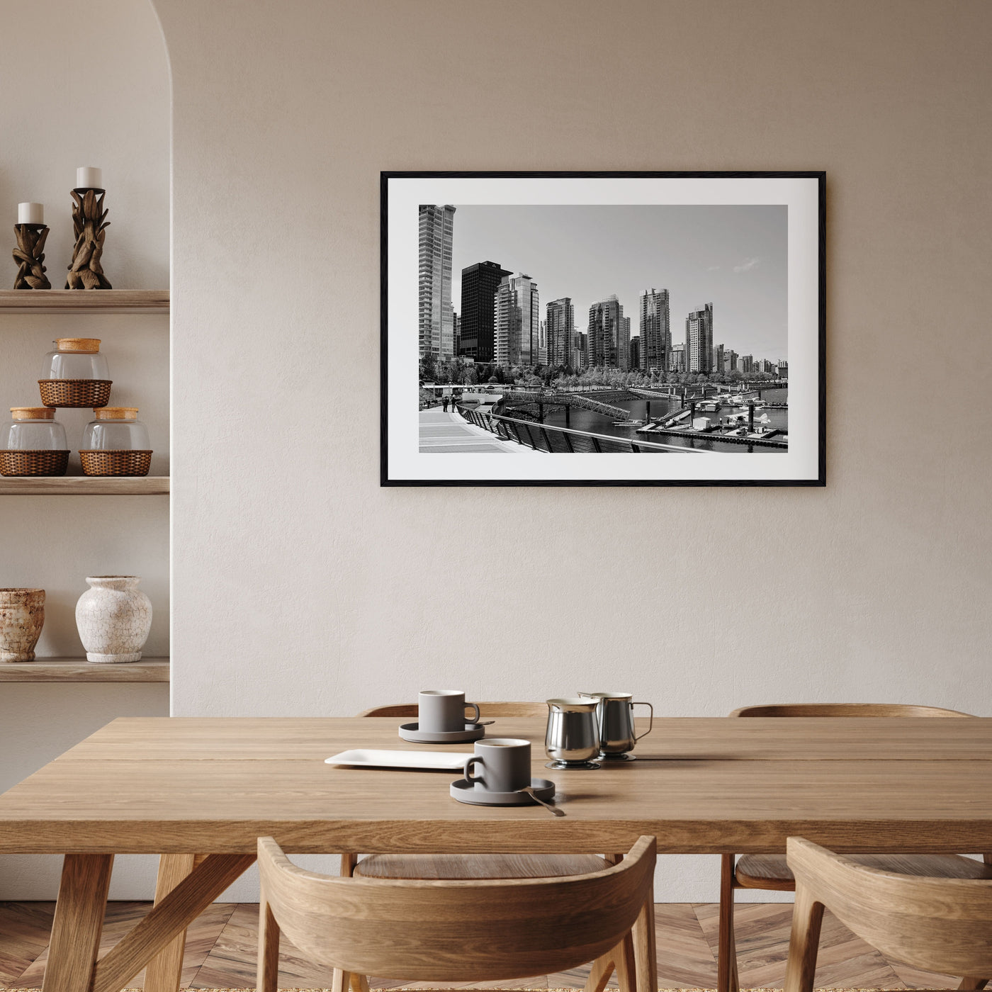 Vancouver, Canada Landscape B&W Poster