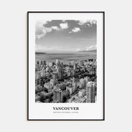 Vancouver, Canada Portrait B&W No 2 Poster