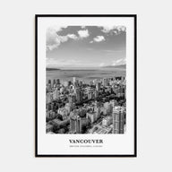 Vancouver, Canada Portrait B&W No 2 Poster