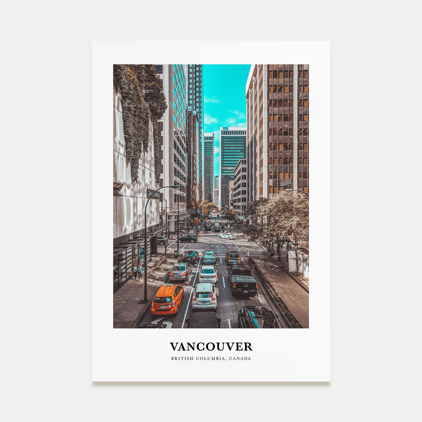 Vancouver, Canada Portrait Color No 2 Poster
