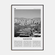 Vancouver, Canada Travel B&W No 1 Poster