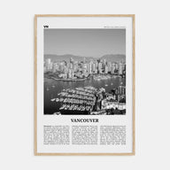 Vancouver, Canada Travel B&W No 1 Poster