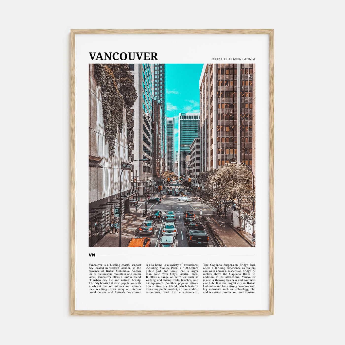 Vancouver, Canada Travel Color No 2 Poster