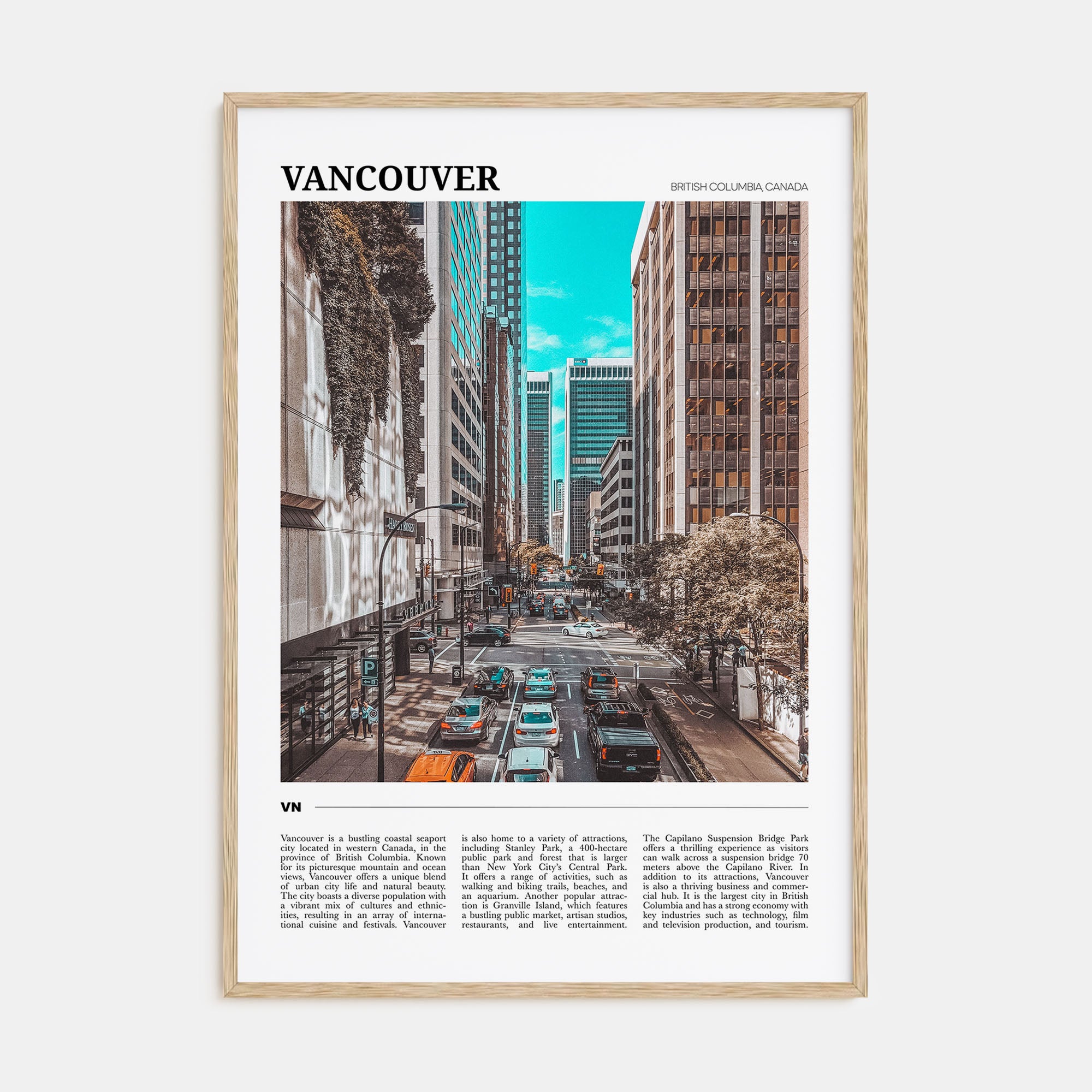 Vancouver, Canada Travel Color No 2 Poster