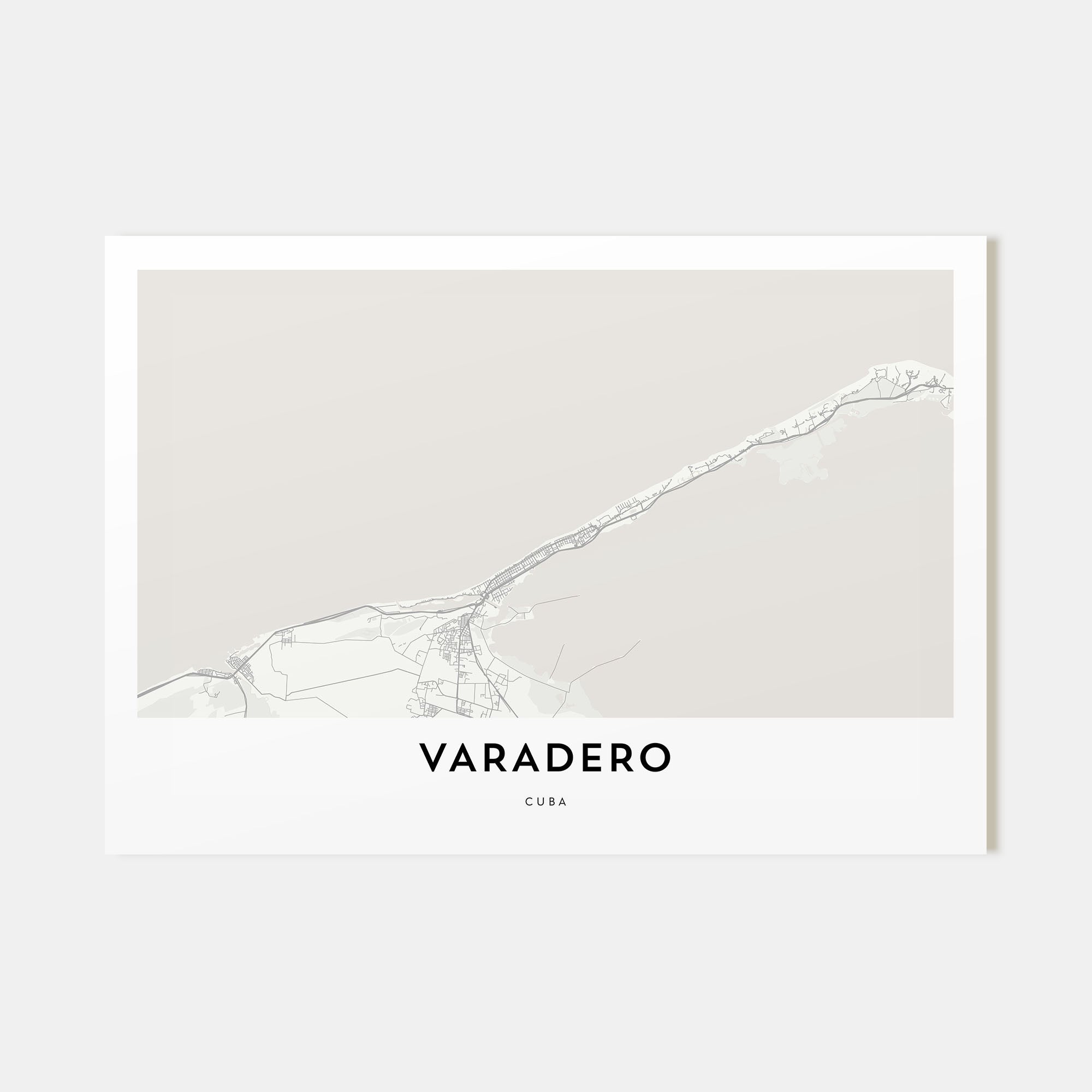 Varadero Map Landscape Poster