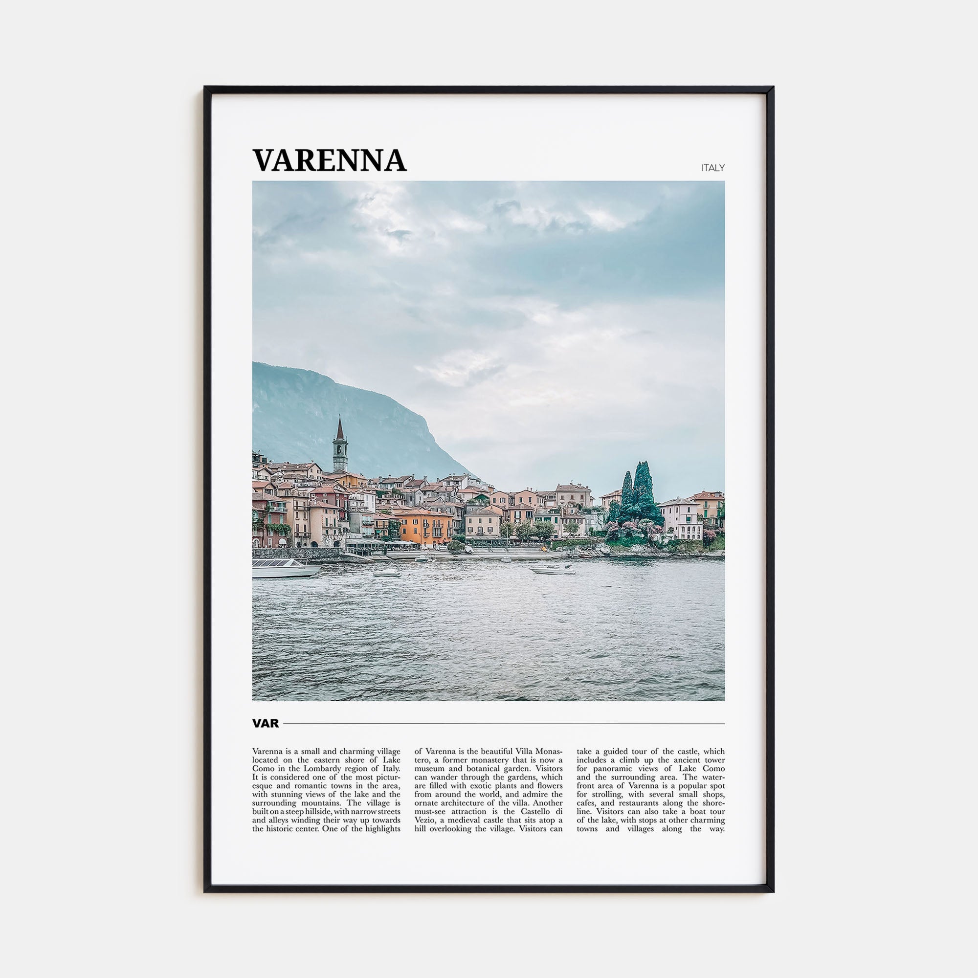 Varenna Travel Color Poster