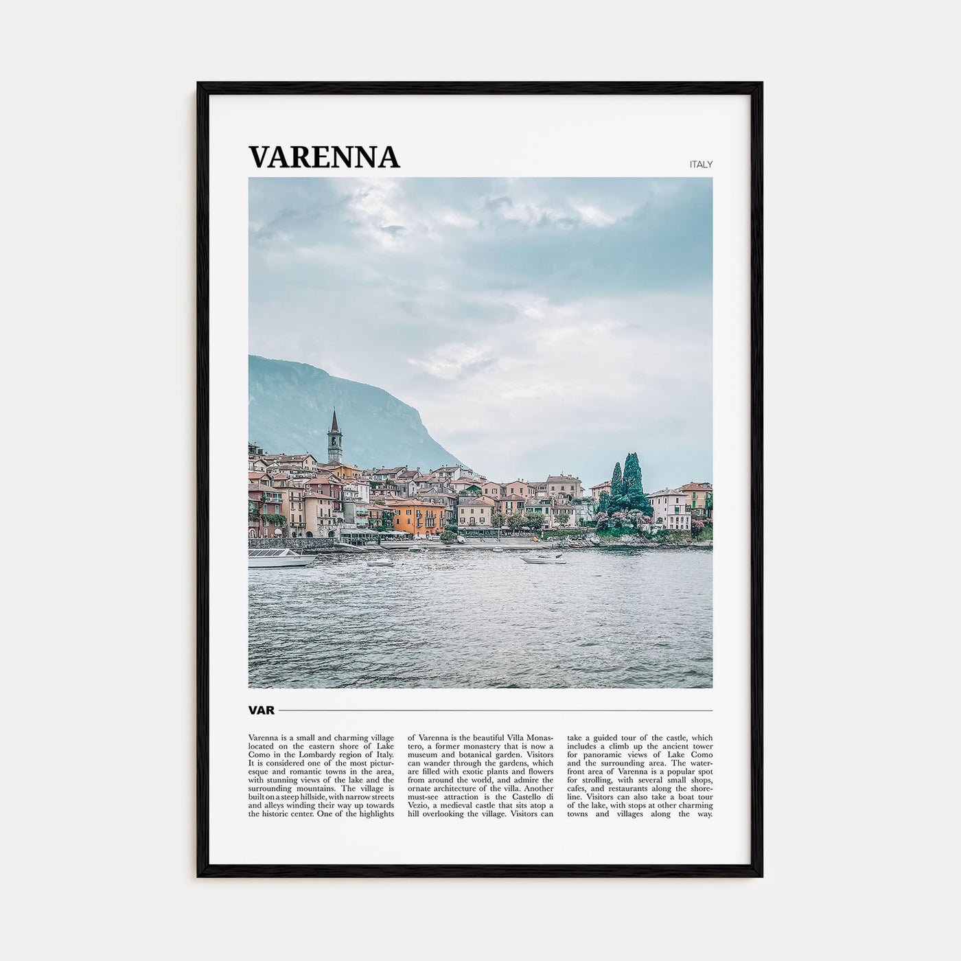 Varenna Travel Color Poster