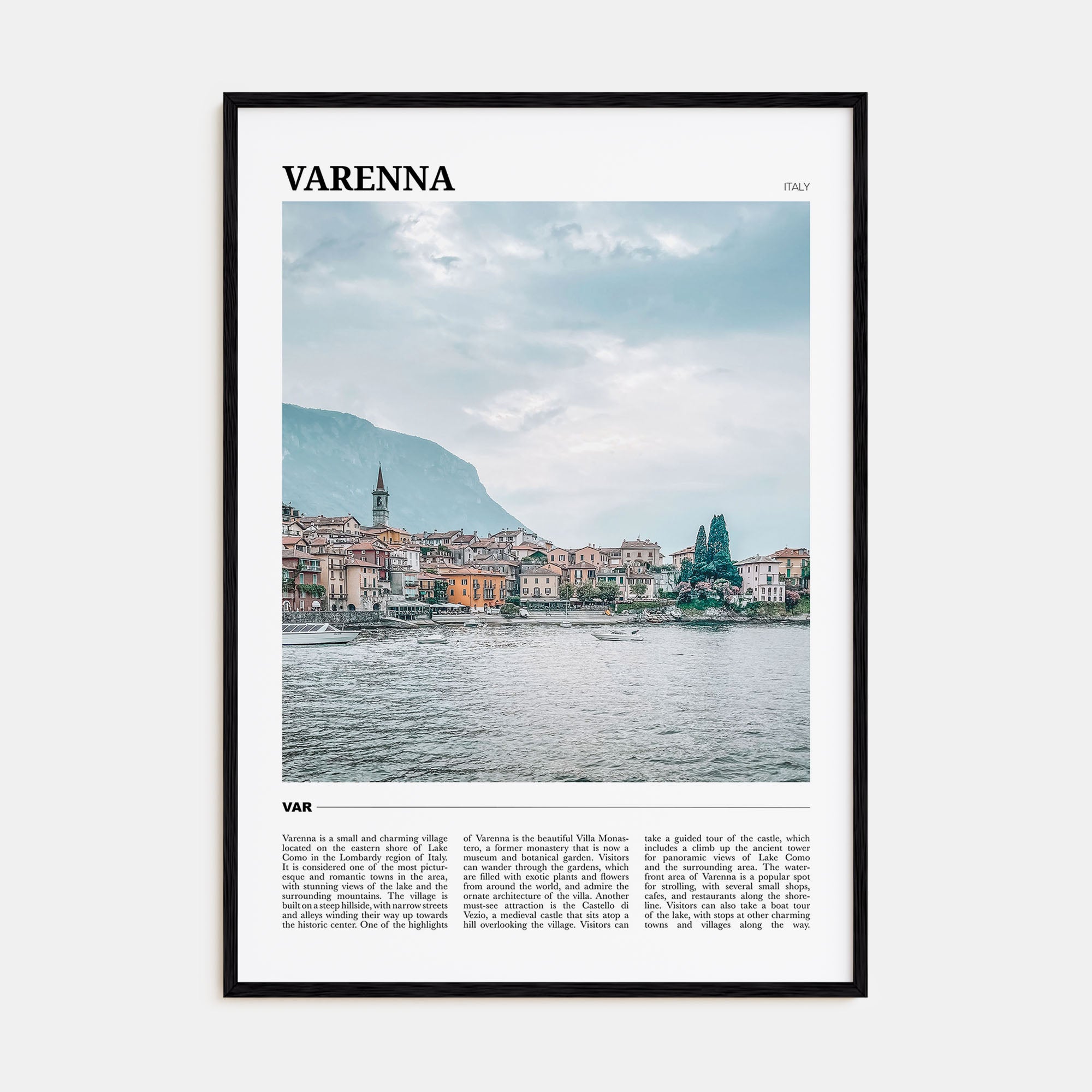 Varenna Travel Color Poster