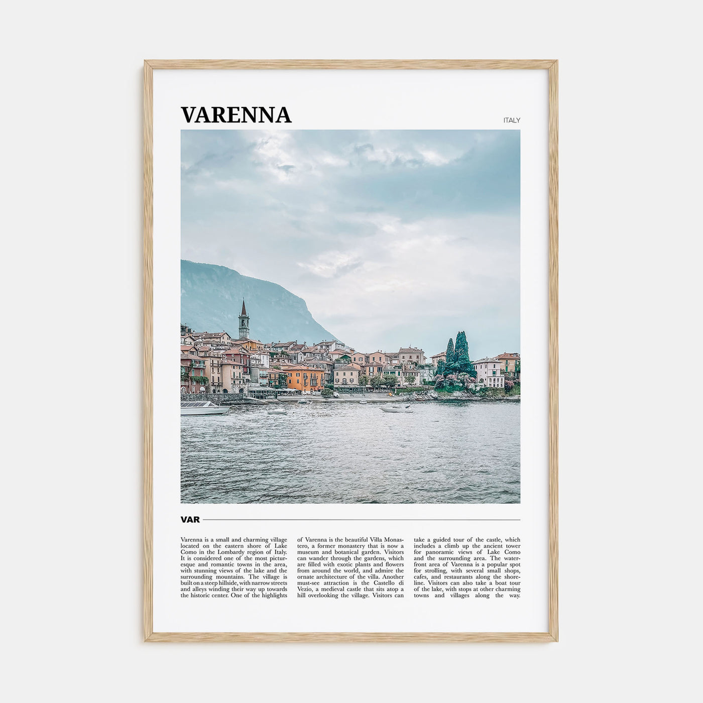Varenna Travel Color Poster