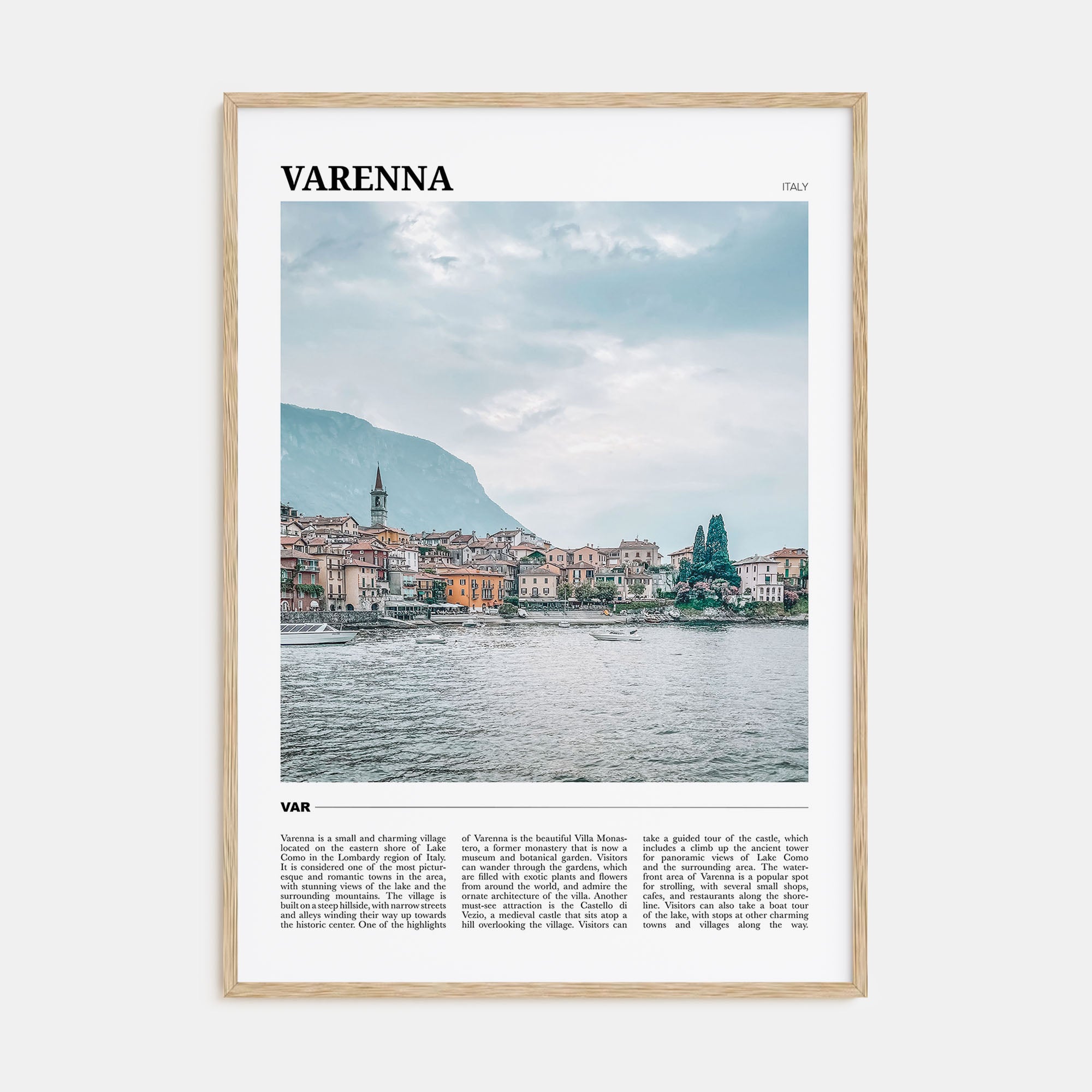 Varenna Travel Color Poster