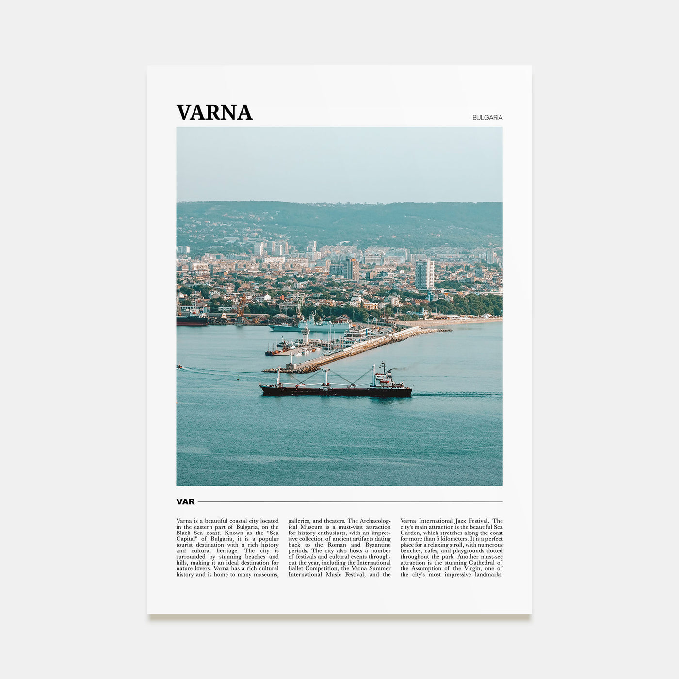 Varna Travel Color Poster