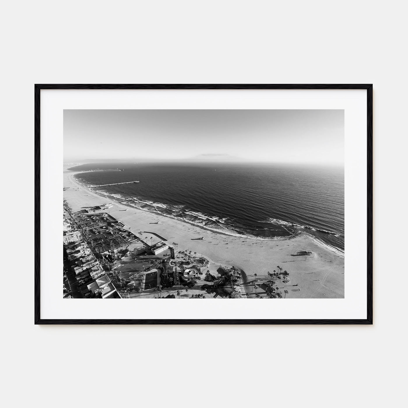 Venice Beach Landscape B&W Poster