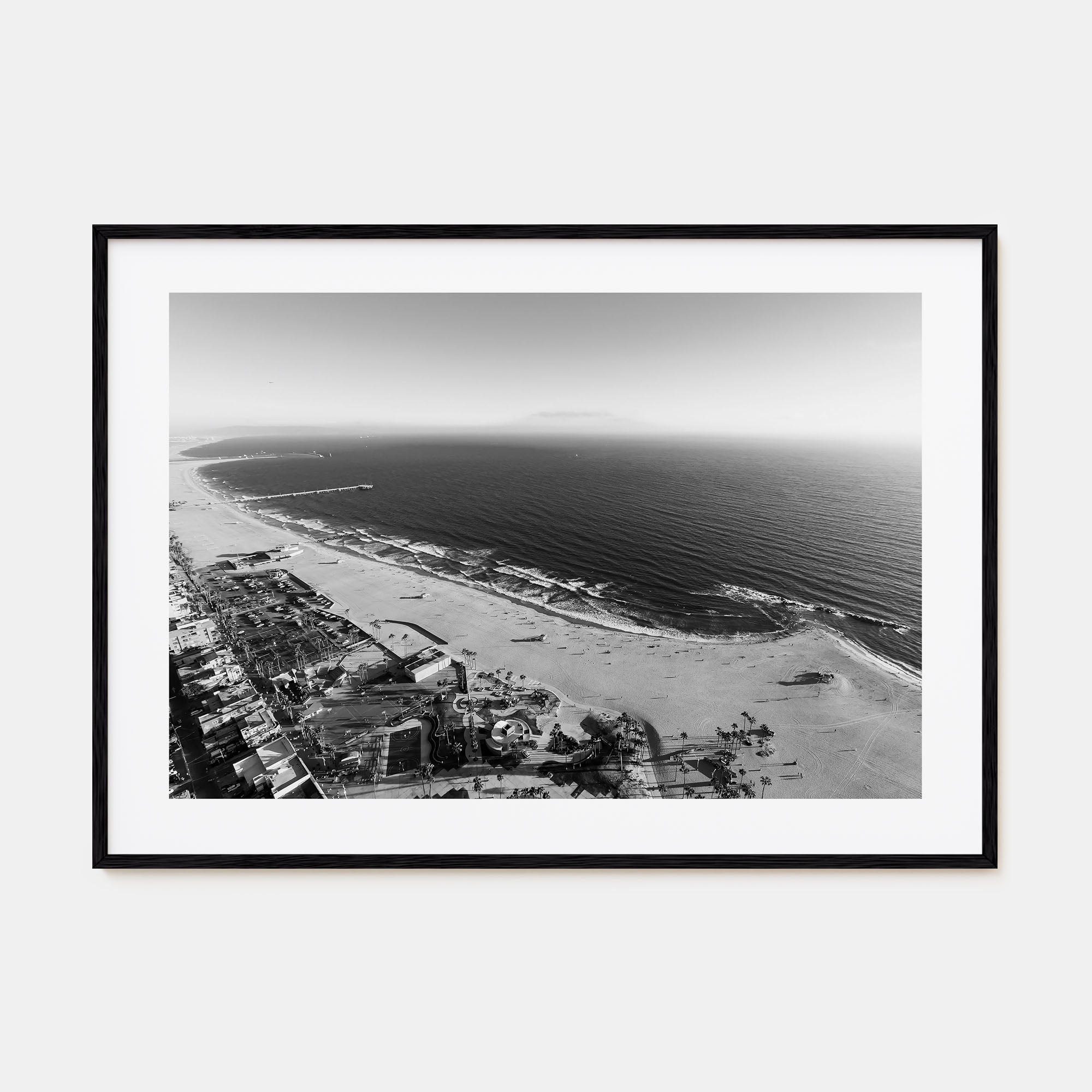 Venice Beach Landscape B&W Poster