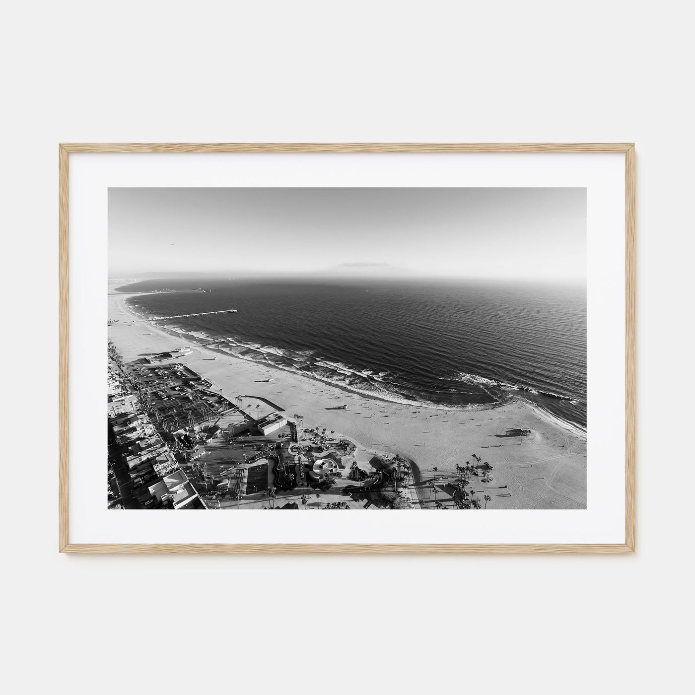 Venice Beach Landscape B&W Poster