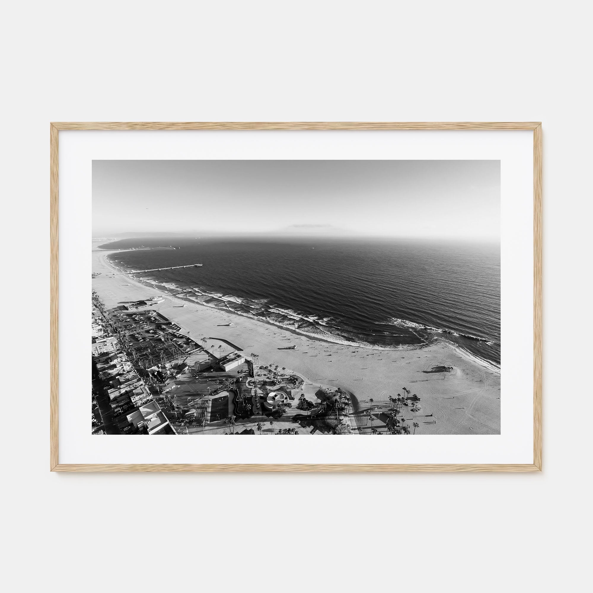 Venice Beach Landscape B&W Poster