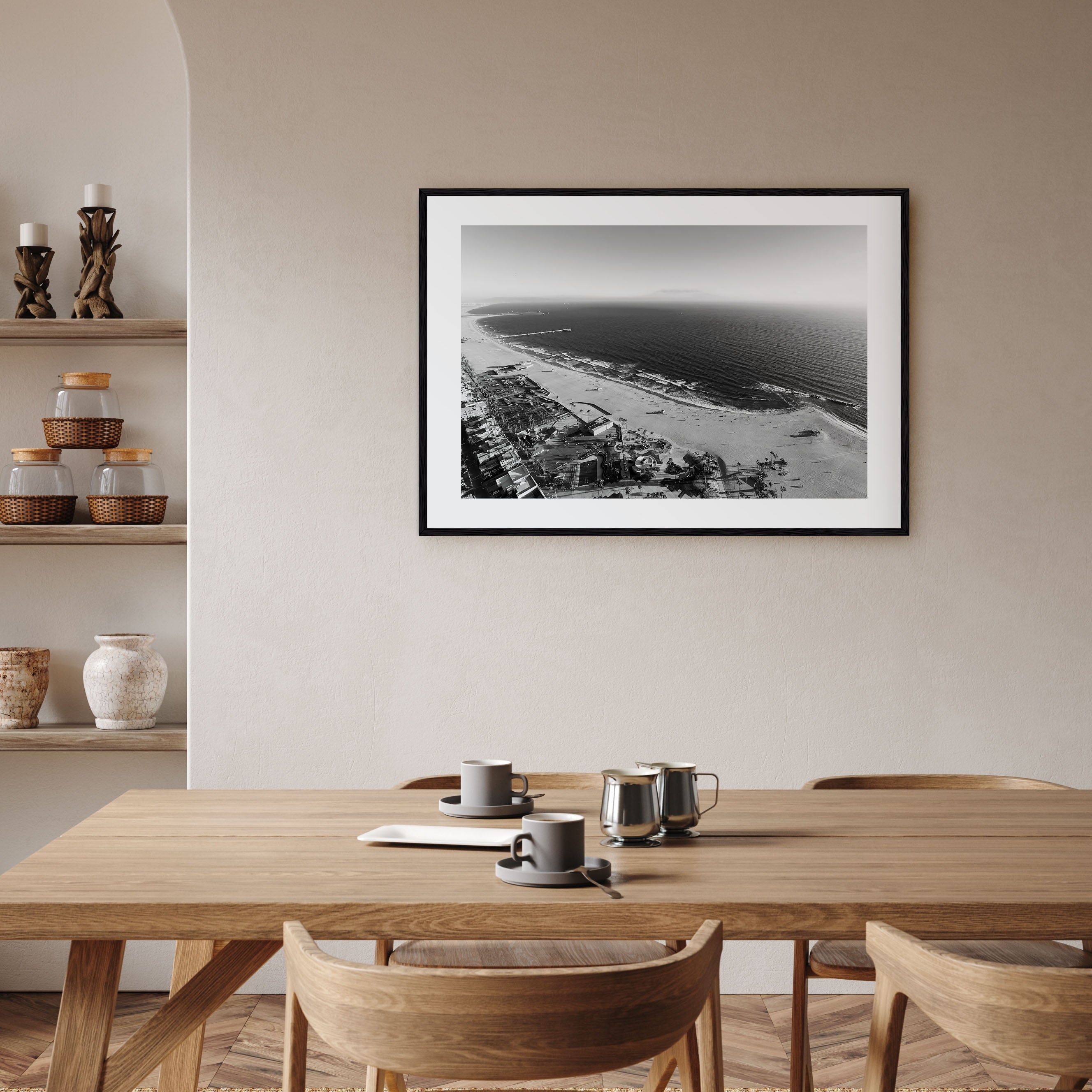 Venice Beach Landscape B&W Poster