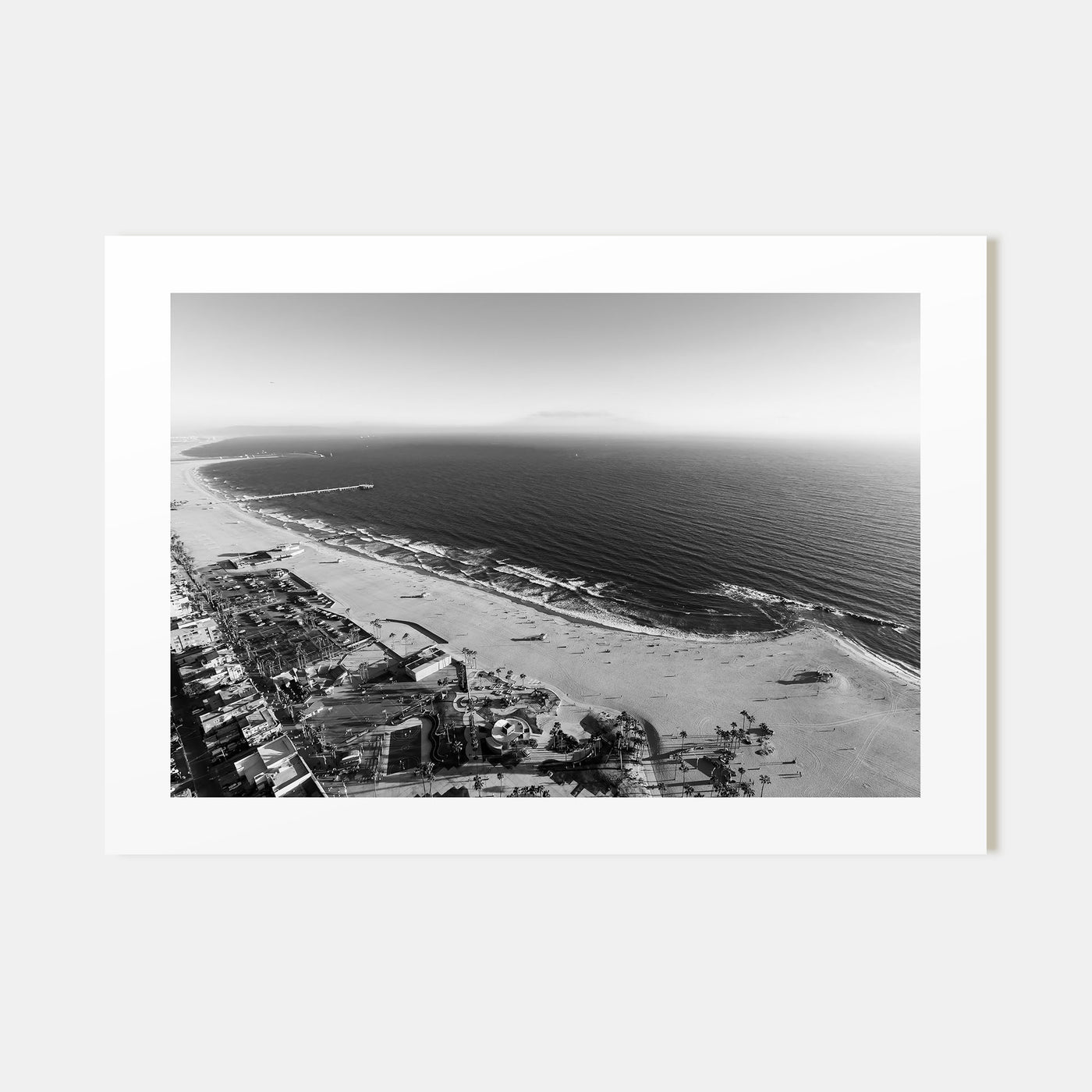 Venice Beach Landscape B&W Poster