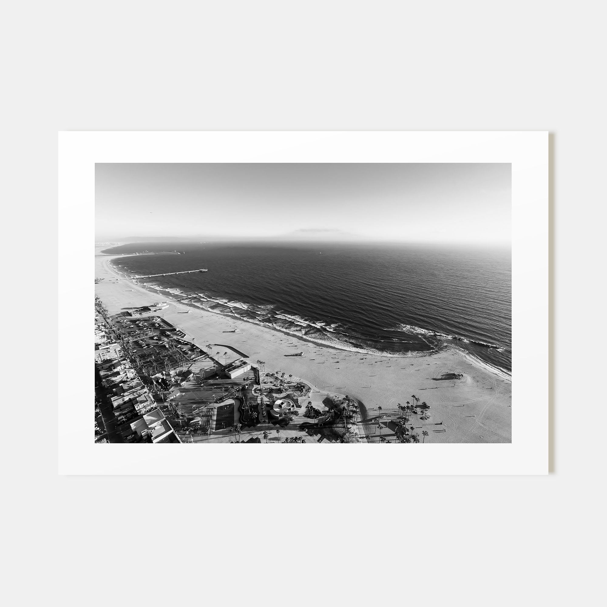 Venice Beach Landscape B&W Poster