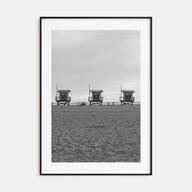 Venice Beach Photo B&W Poster