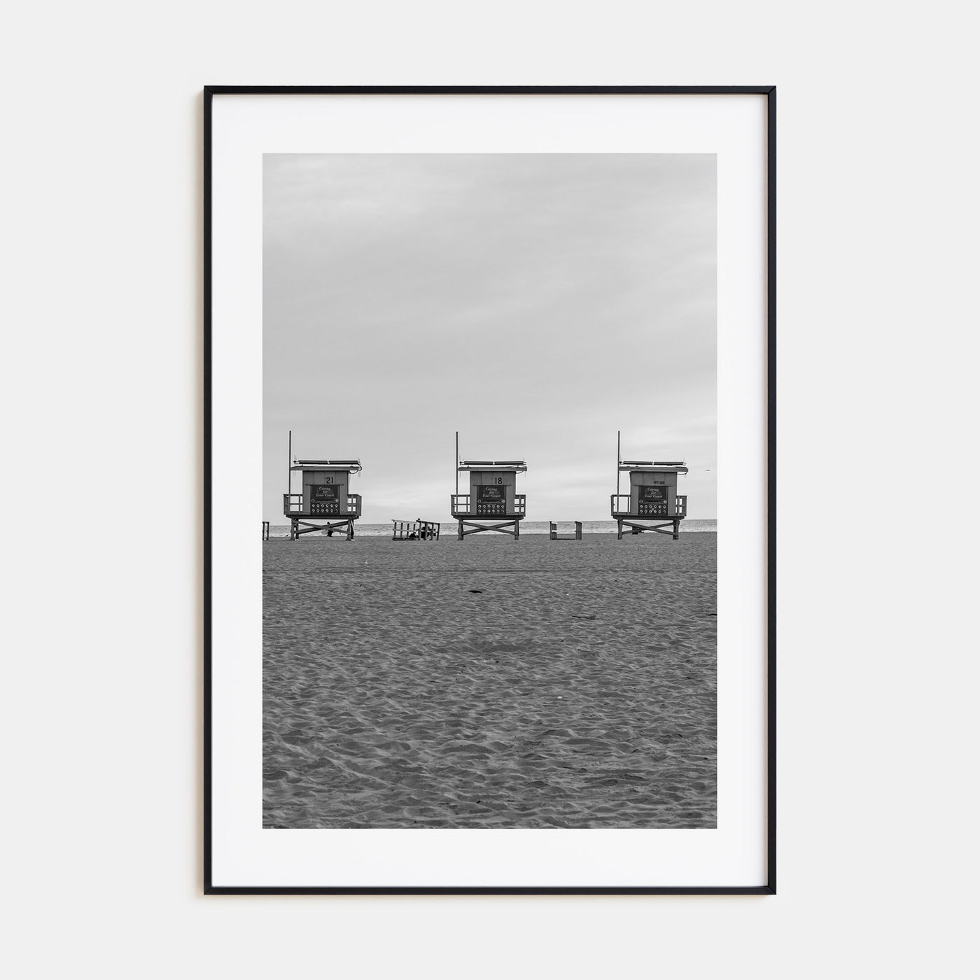 Venice Beach Photo B&W Poster