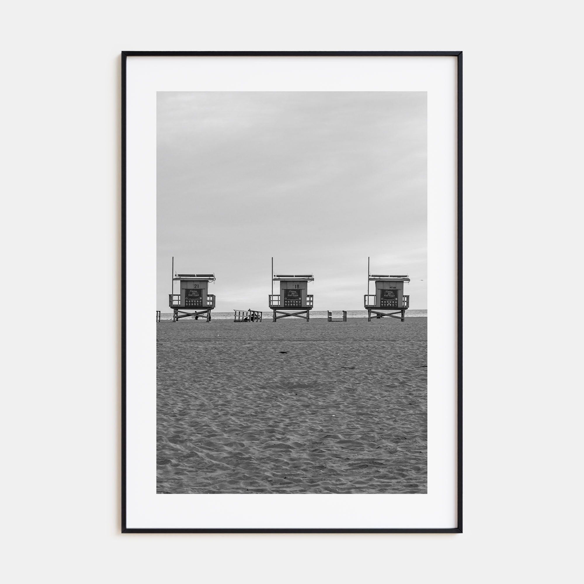 Venice Beach Photo B&W Poster