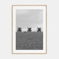 Venice Beach Photo B&W Poster