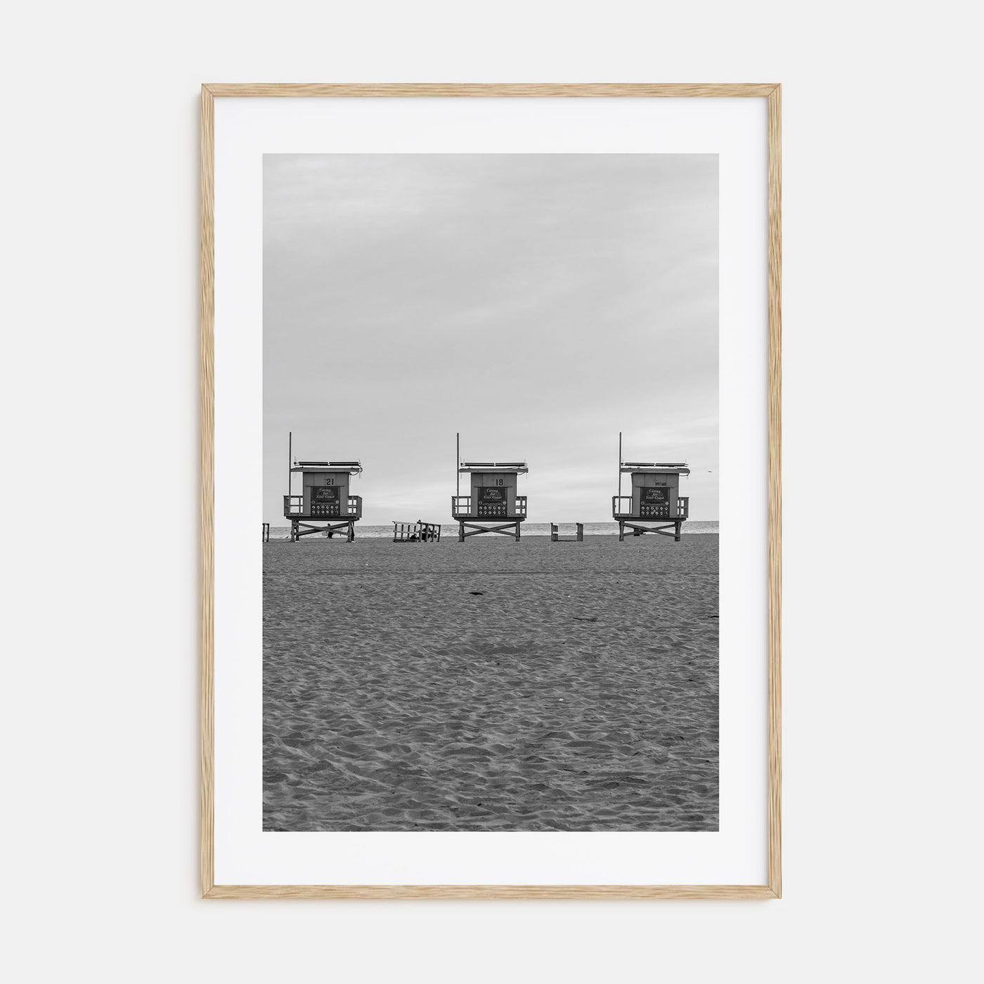 Venice Beach Photo B&W Poster