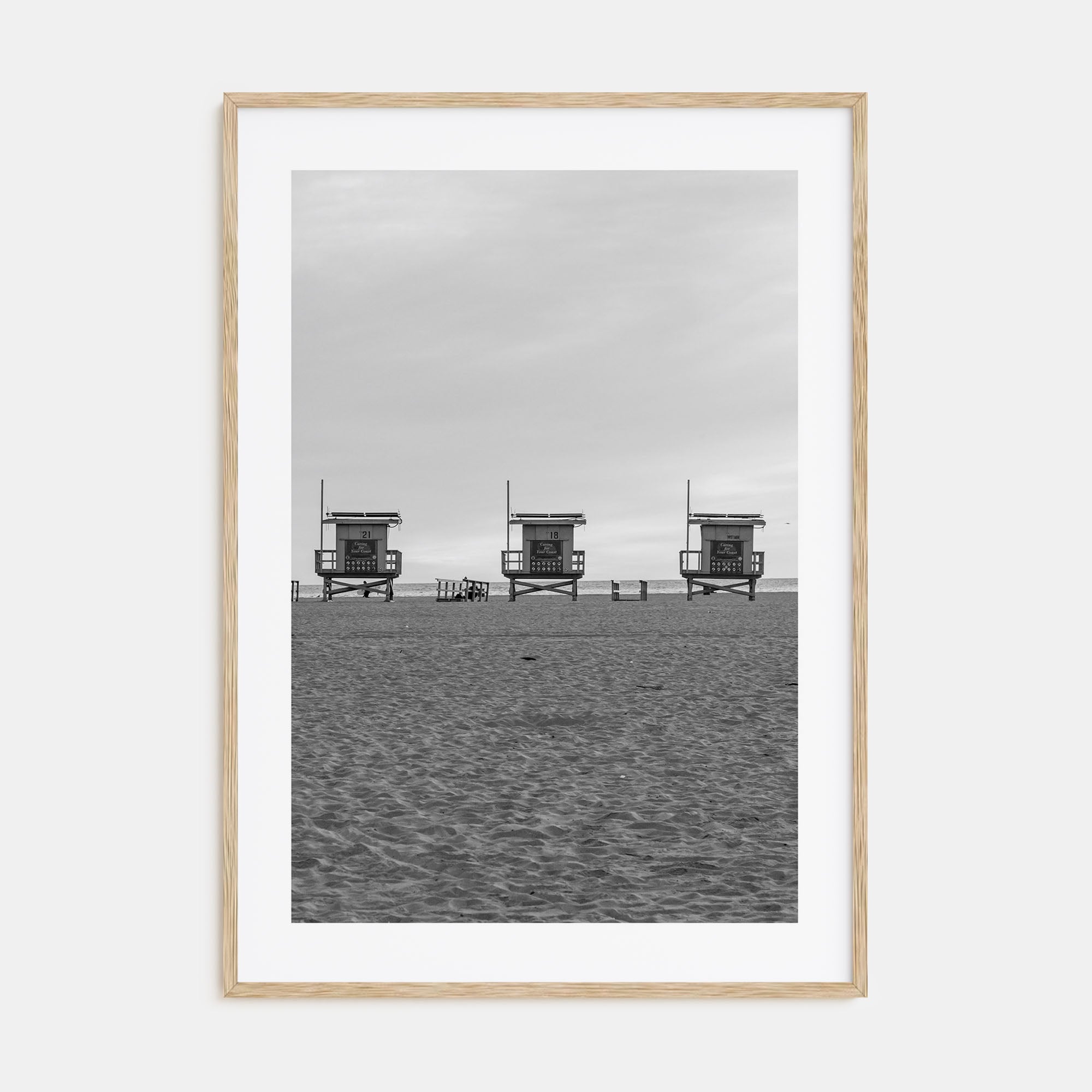 Venice Beach Photo B&W Poster