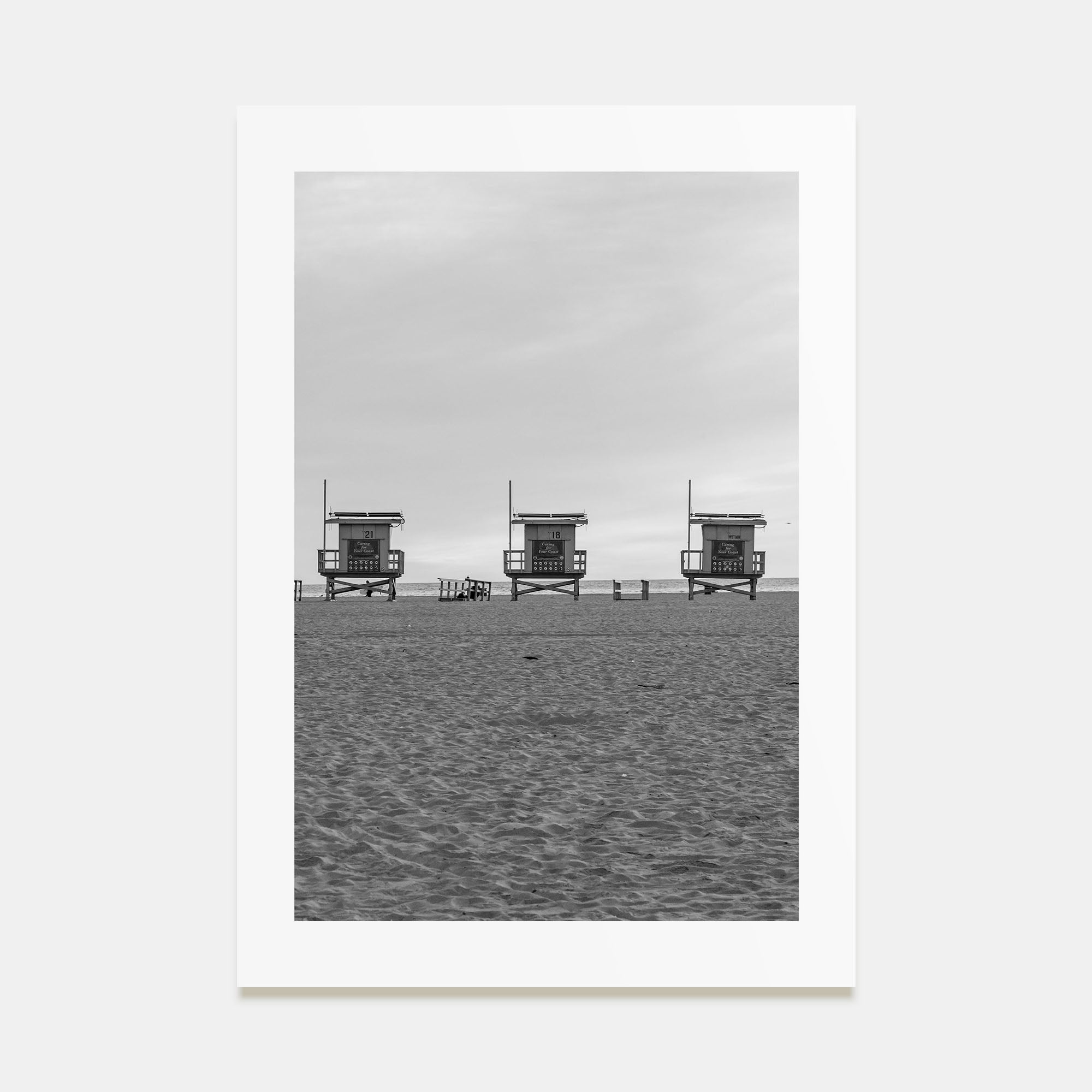 Venice Beach Photo B&W Poster