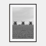 Venice Beach Photo B&W Poster