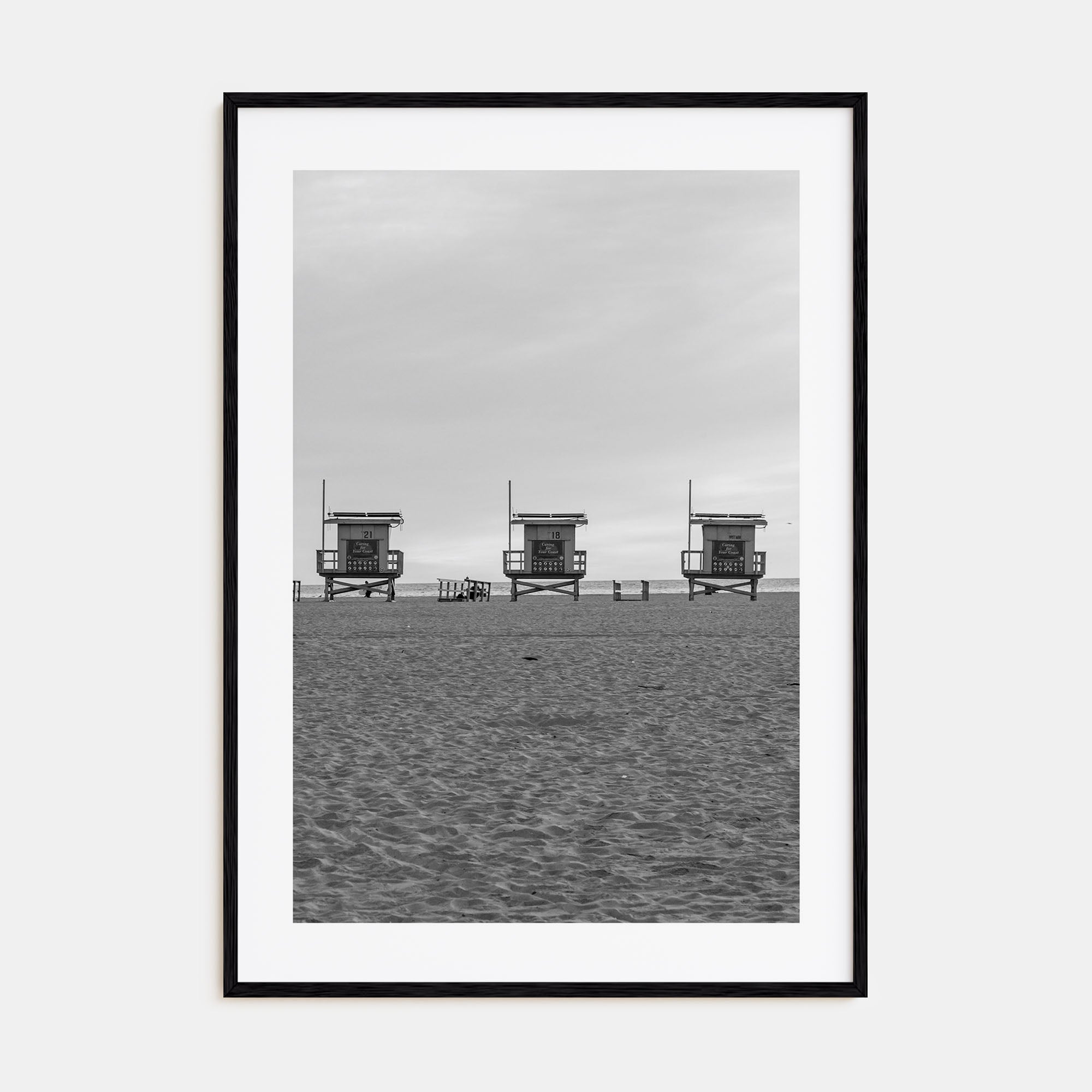 Venice Beach Photo B&W Poster
