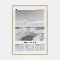 Venice Beach Travel B&W No 1 Poster
