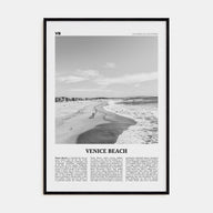 Venice Beach Travel B&W No 1 Poster
