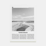 Venice Beach Travel B&W No 1 Poster