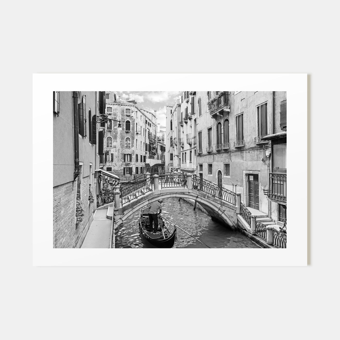 Venice Landscape B&W Poster