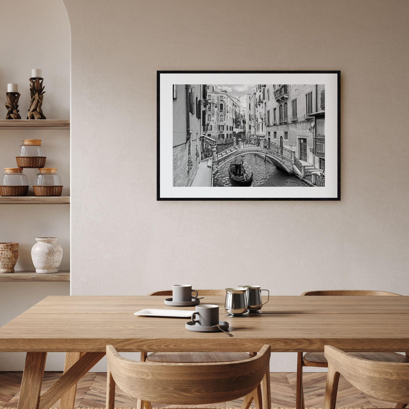 Venice Landscape B&W Poster