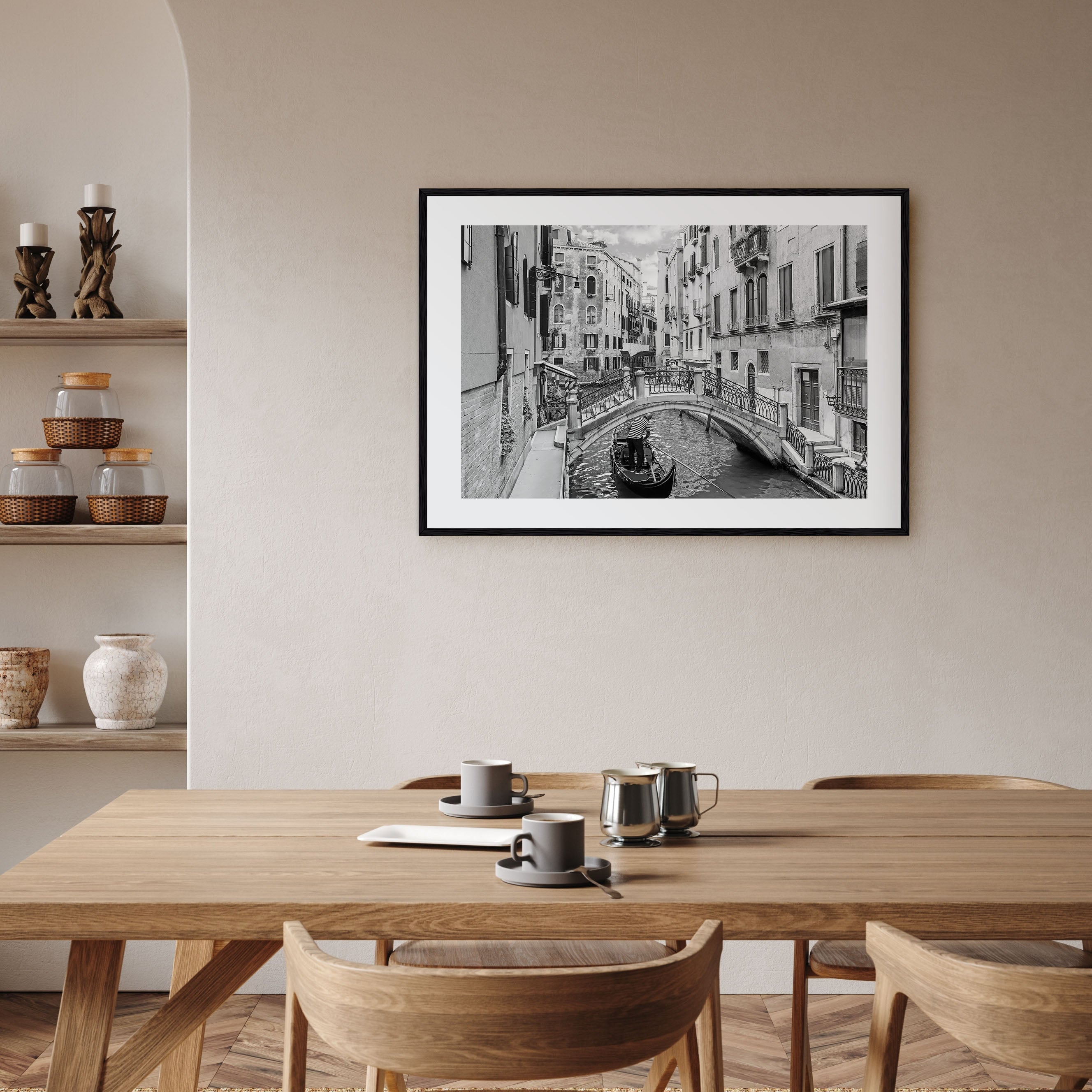 Venice Landscape B&W Poster