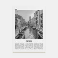 Venice Travel B&W No 1 Poster