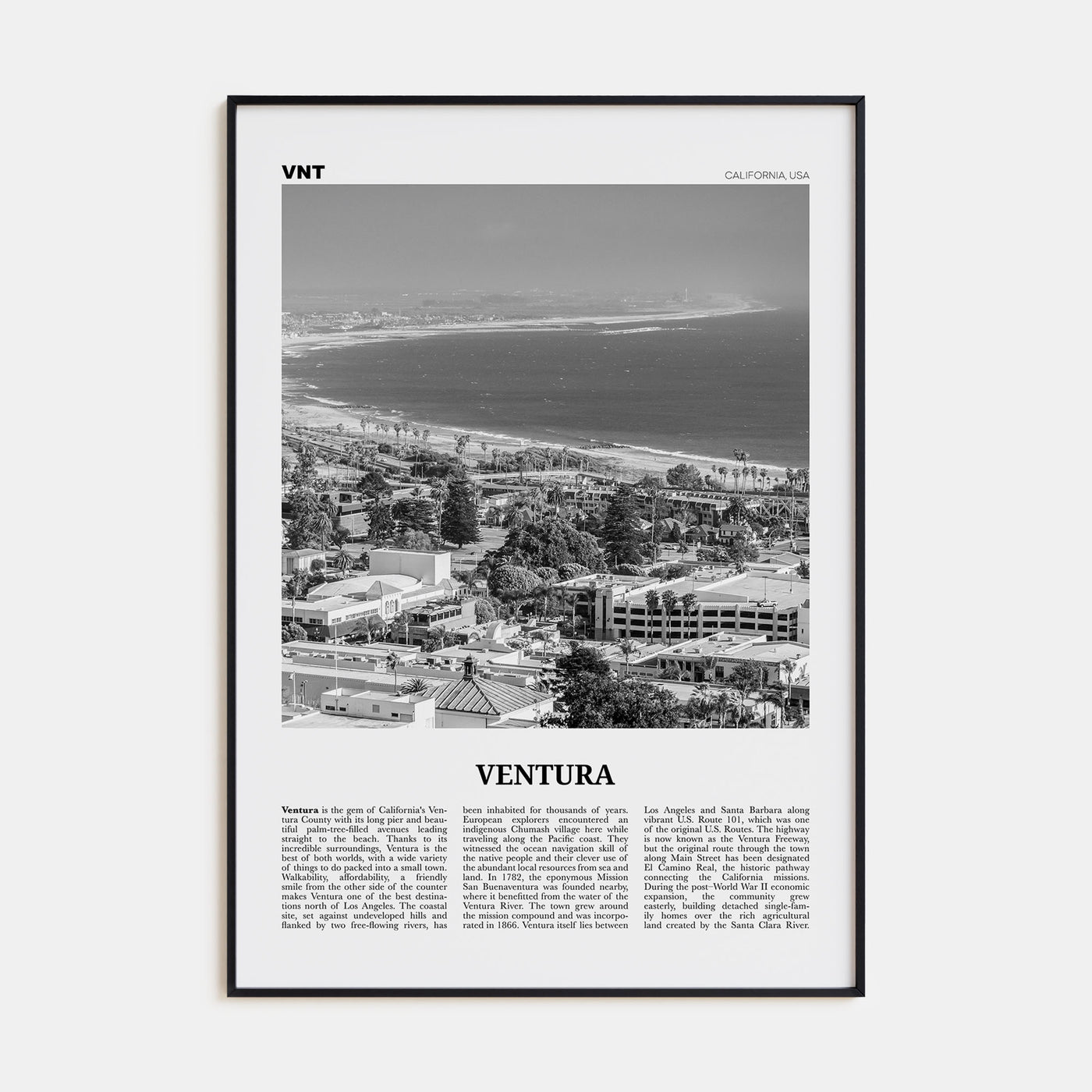 Ventura Travel B&W No 1 Poster