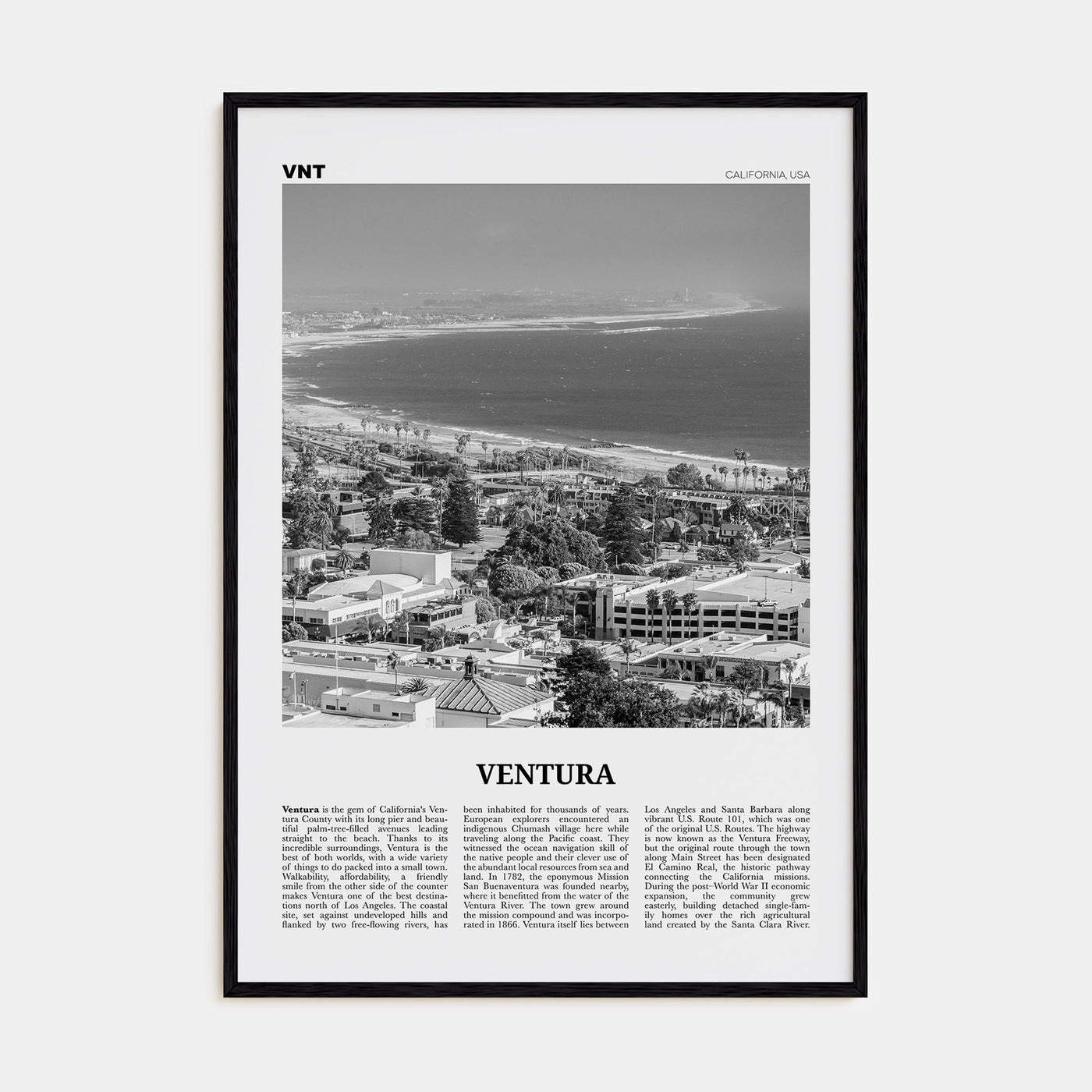 Ventura Travel B&W No 1 Poster