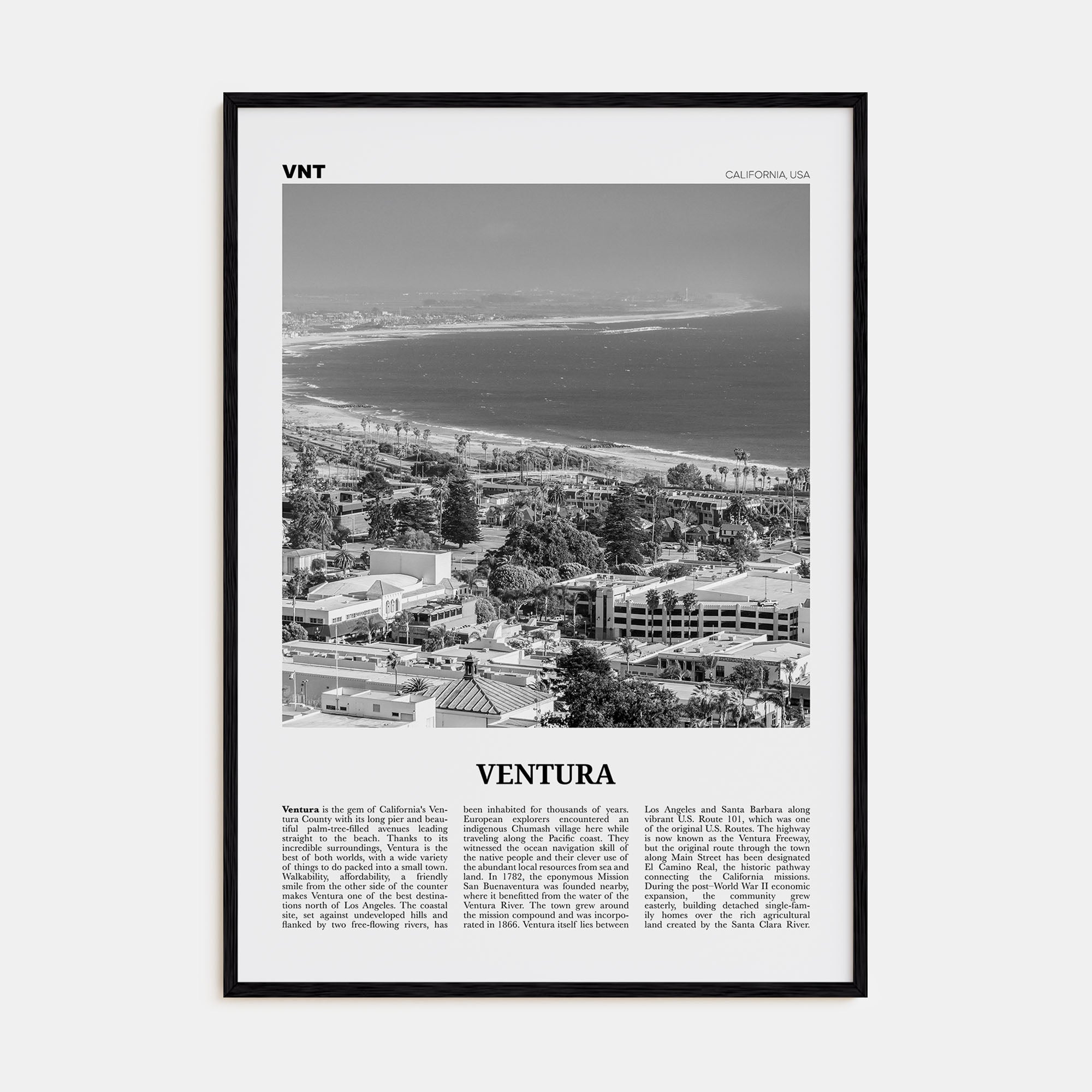 Ventura Travel B&W No 1 Poster