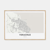 Veracruz Map Landscape Poster