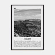 Vermont Travel B&W No 1 Poster