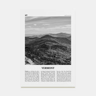 Vermont Travel B&W No 1 Poster